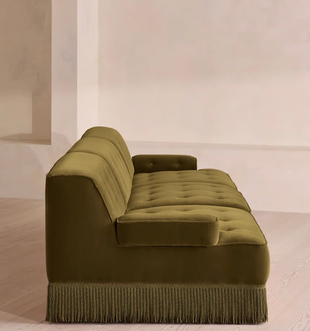 Elena Püsküllü Modüler Kadife Koltuk