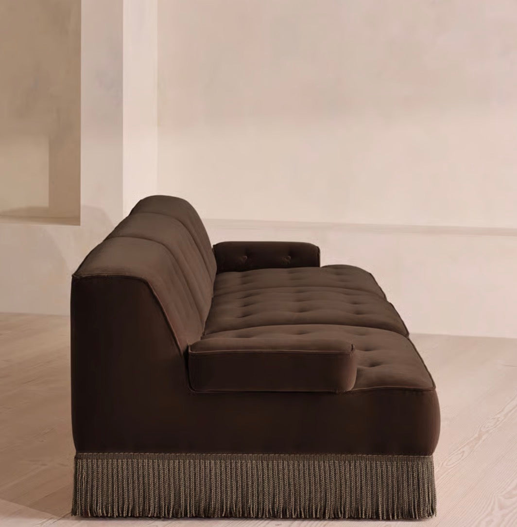 Elena Püsküllü Modüler Kadife Koltuk