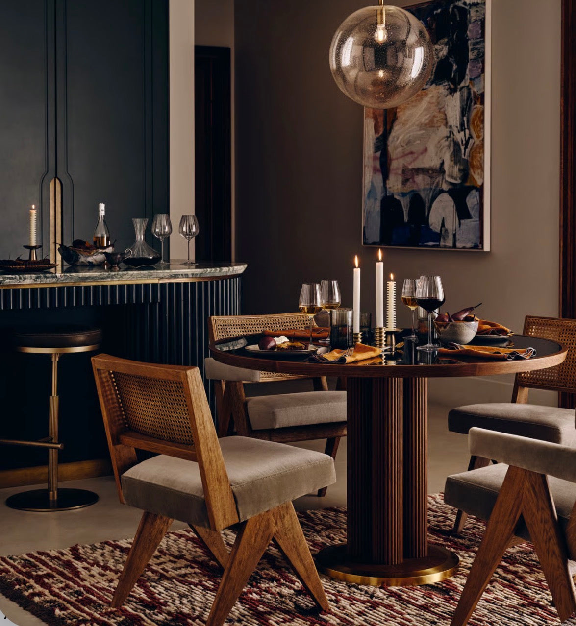 Nora Ahşap Hazeranlı Sandalye