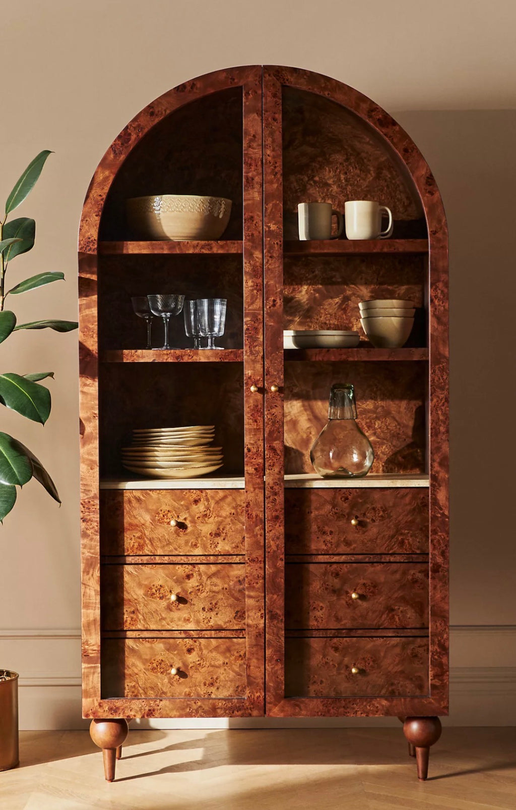 Lavin Burl Ahşap Büfe