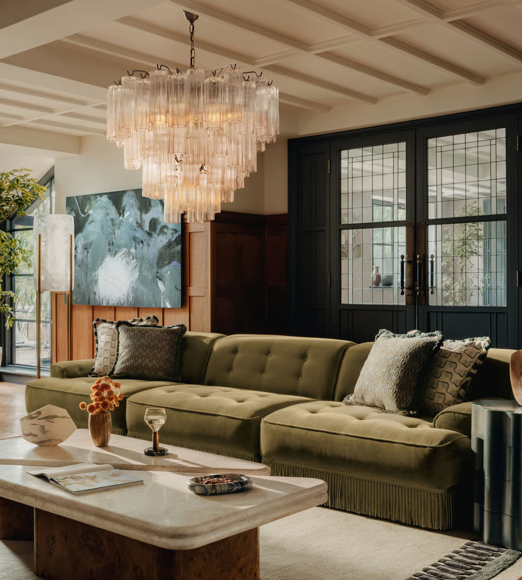 Elena Püsküllü Modüler Kadife Koltuk