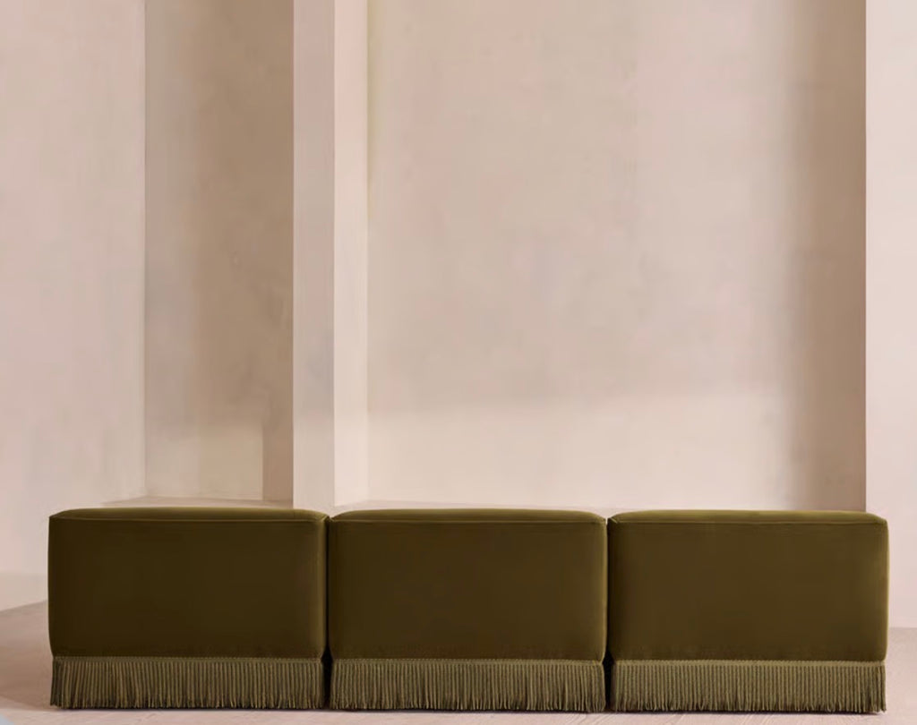 Elena Püsküllü Modüler Kadife Koltuk