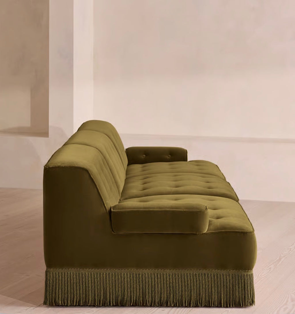 Elena Püsküllü Modüler Kadife Koltuk