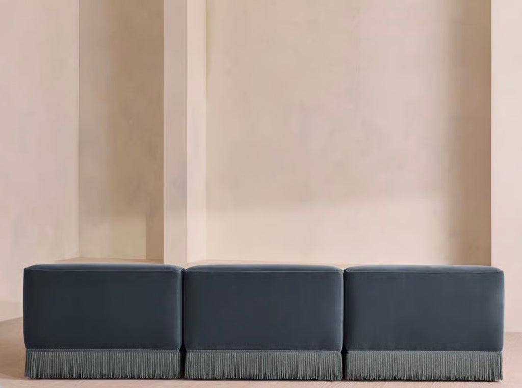 Elena Püsküllü Modüler Kadife Koltuk