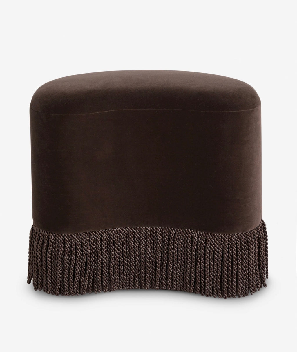 Teren Kadife Püsküllü Puf